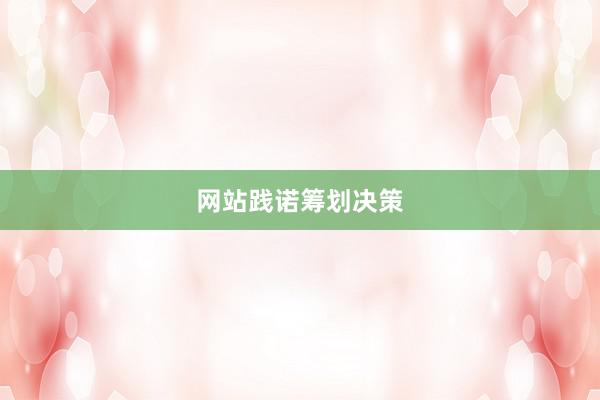 网站践诺筹划决策